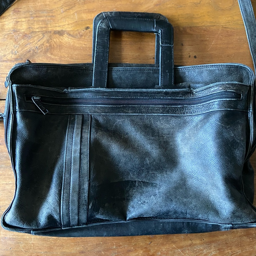 Vintage Scully brand Distressed Leather Briefcase